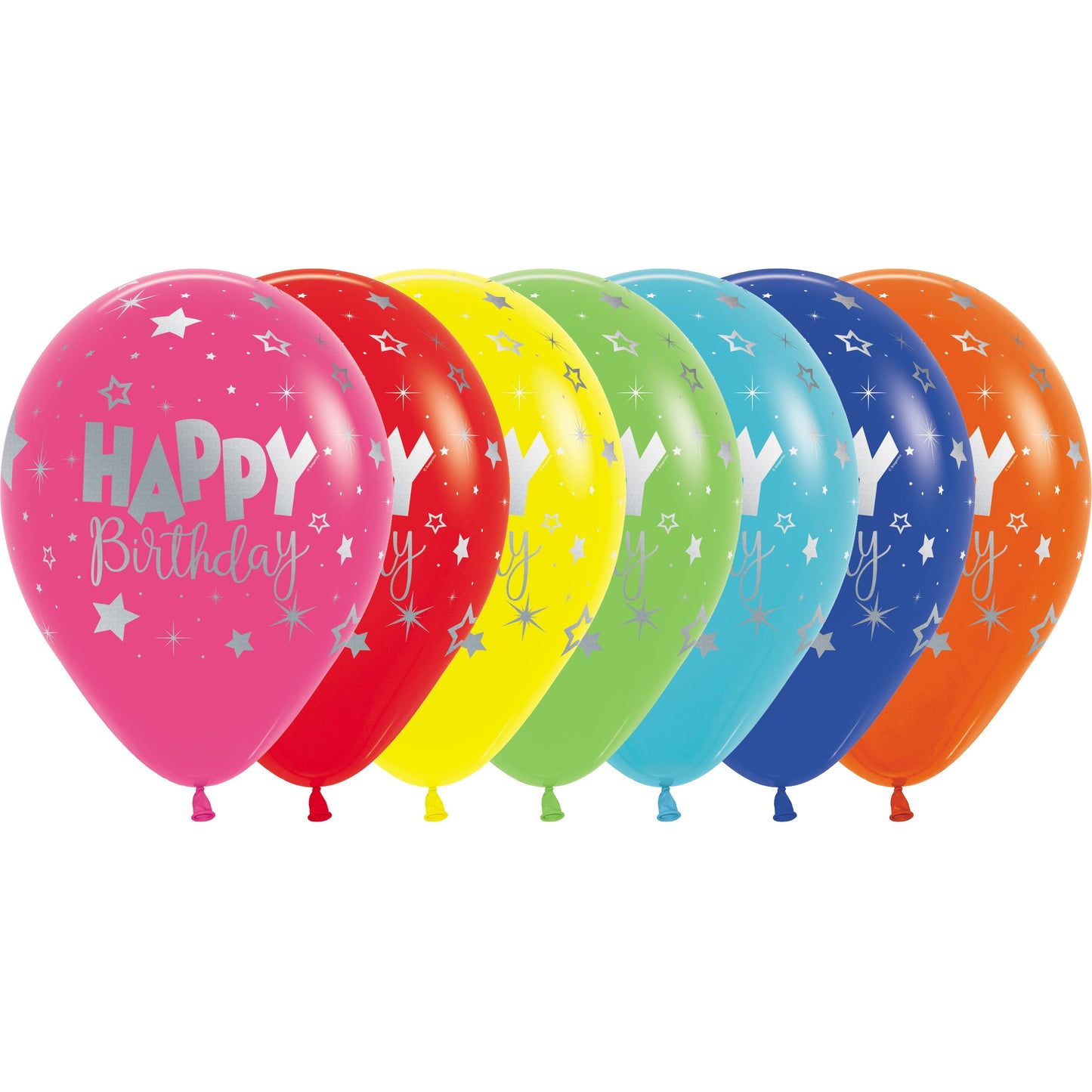 11" Happy Birthday Fantasy Balloons(Helium Inclued)