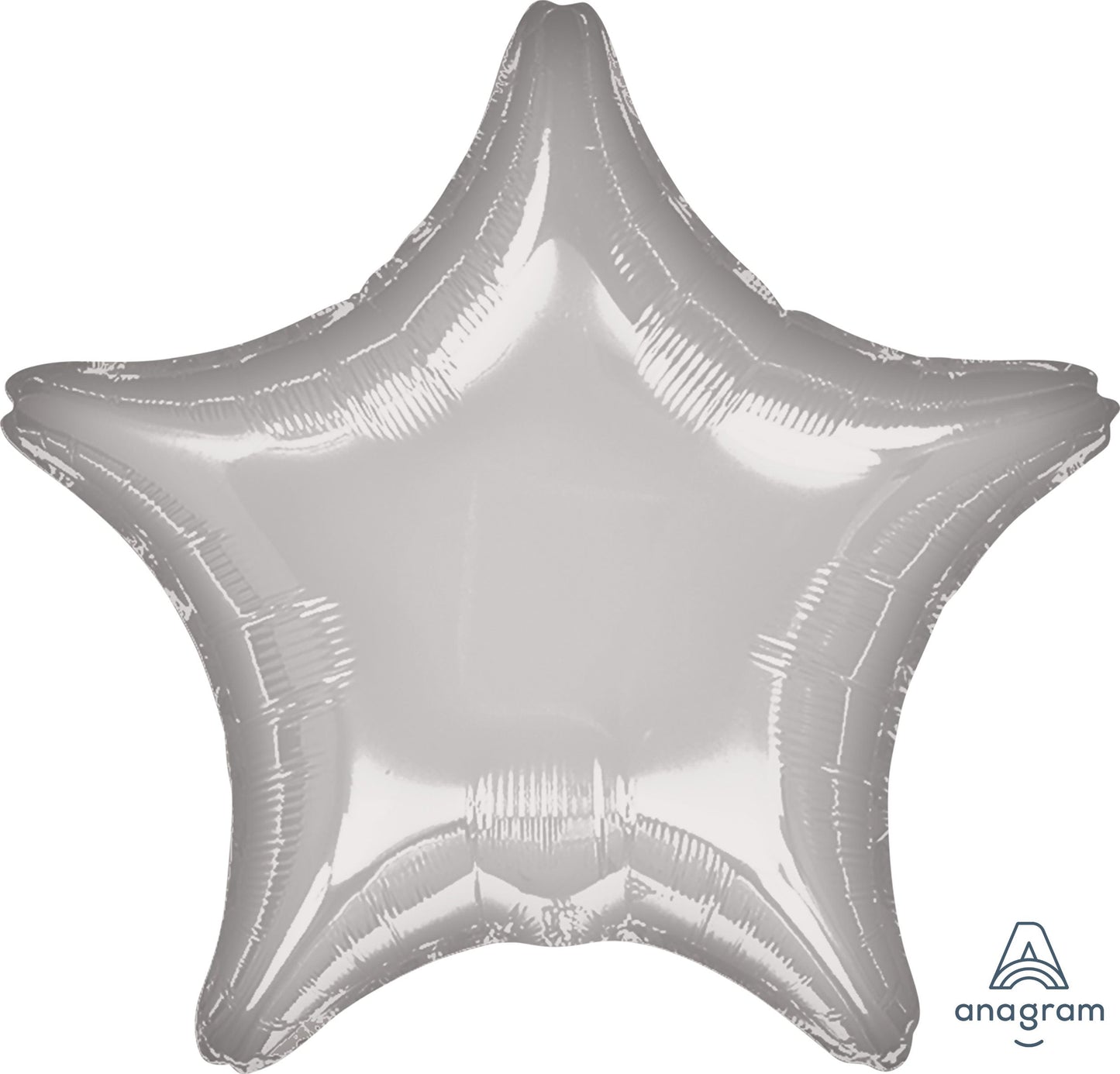 18" Metallic Silver Star Balloon(Helium Inclued)