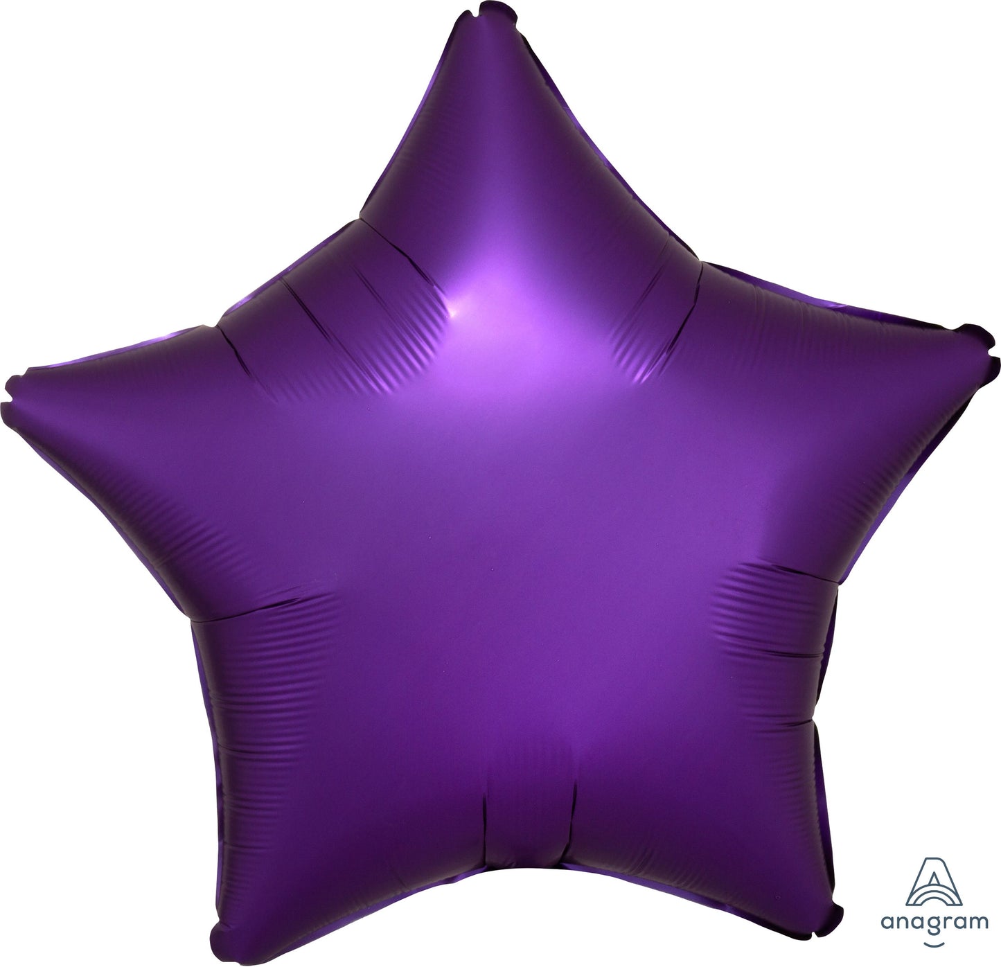 18" Satin Luxe Purple Royale Star Balloon(Helium Inclued)