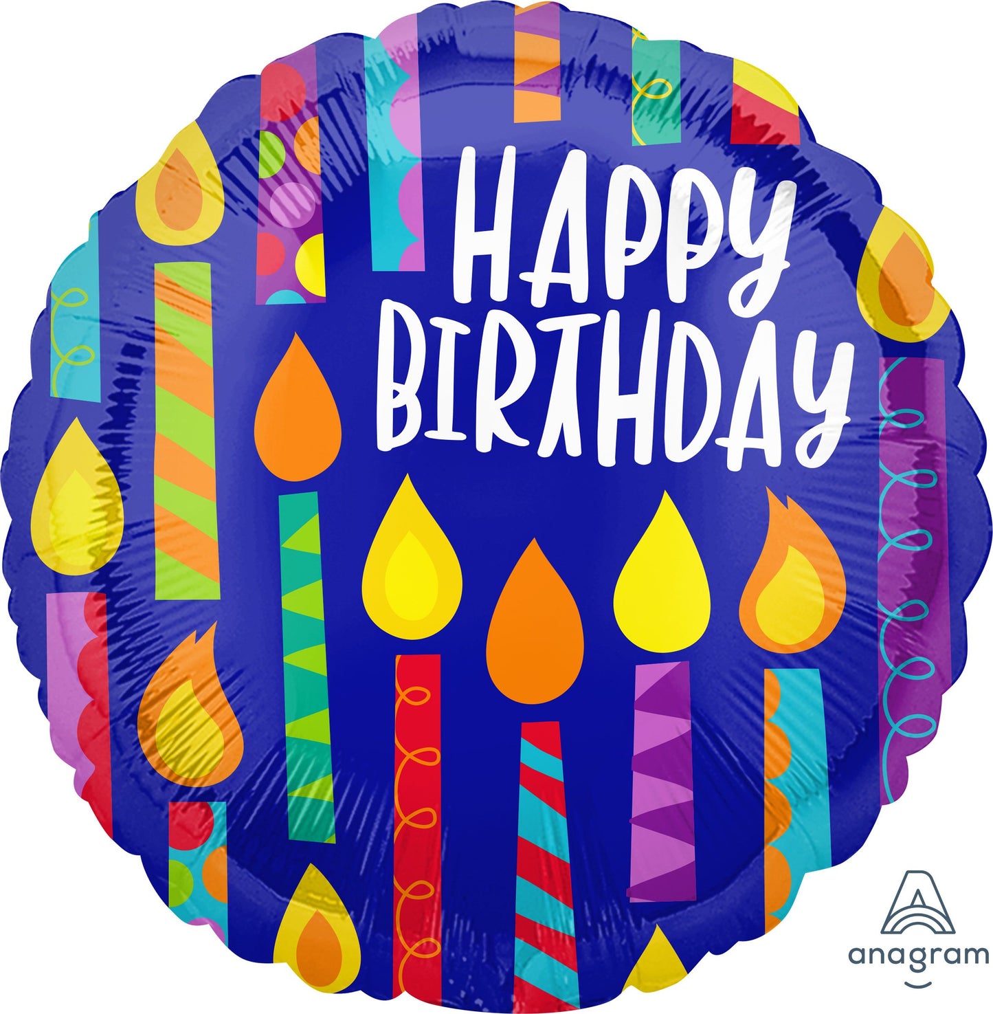18" Happy Birthday Happy Candles Balloon(Helium Inclued)