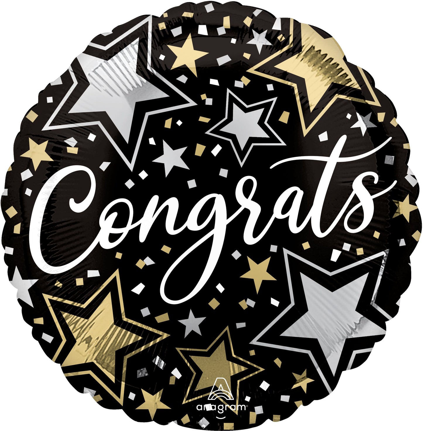 18" Standard Congrats Stars Balloon(Helium Inclued)