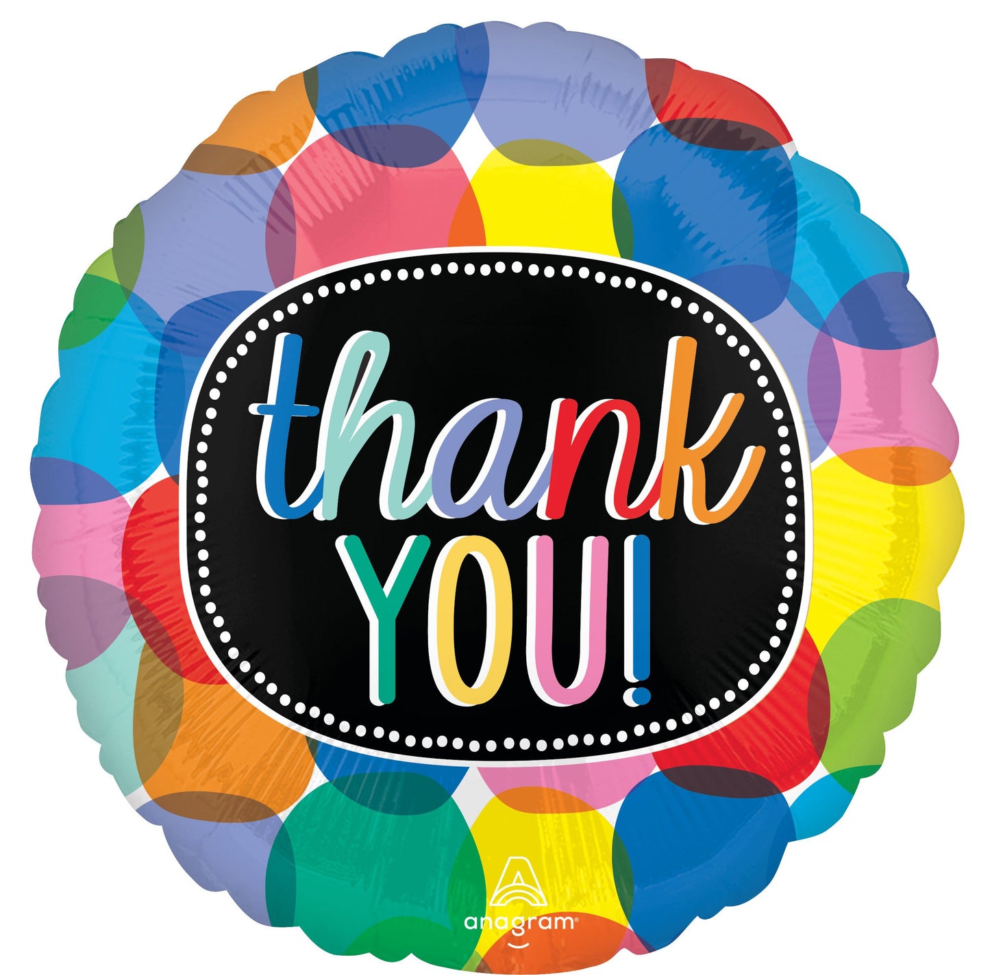 18" Standard Bubbly Thank You Balloon(Helium Inclued)