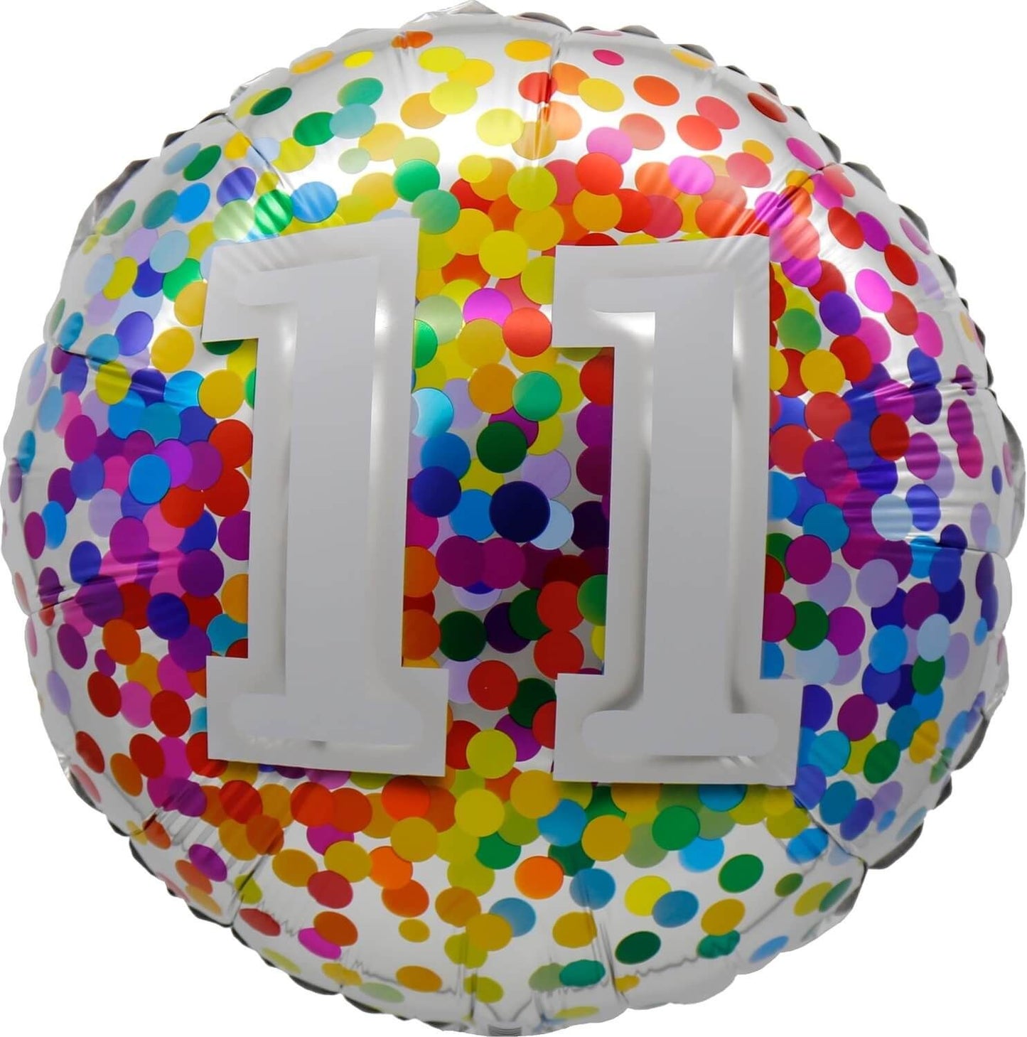 18" 11 Rainbow Confetti Balloon(Helium Inclued)