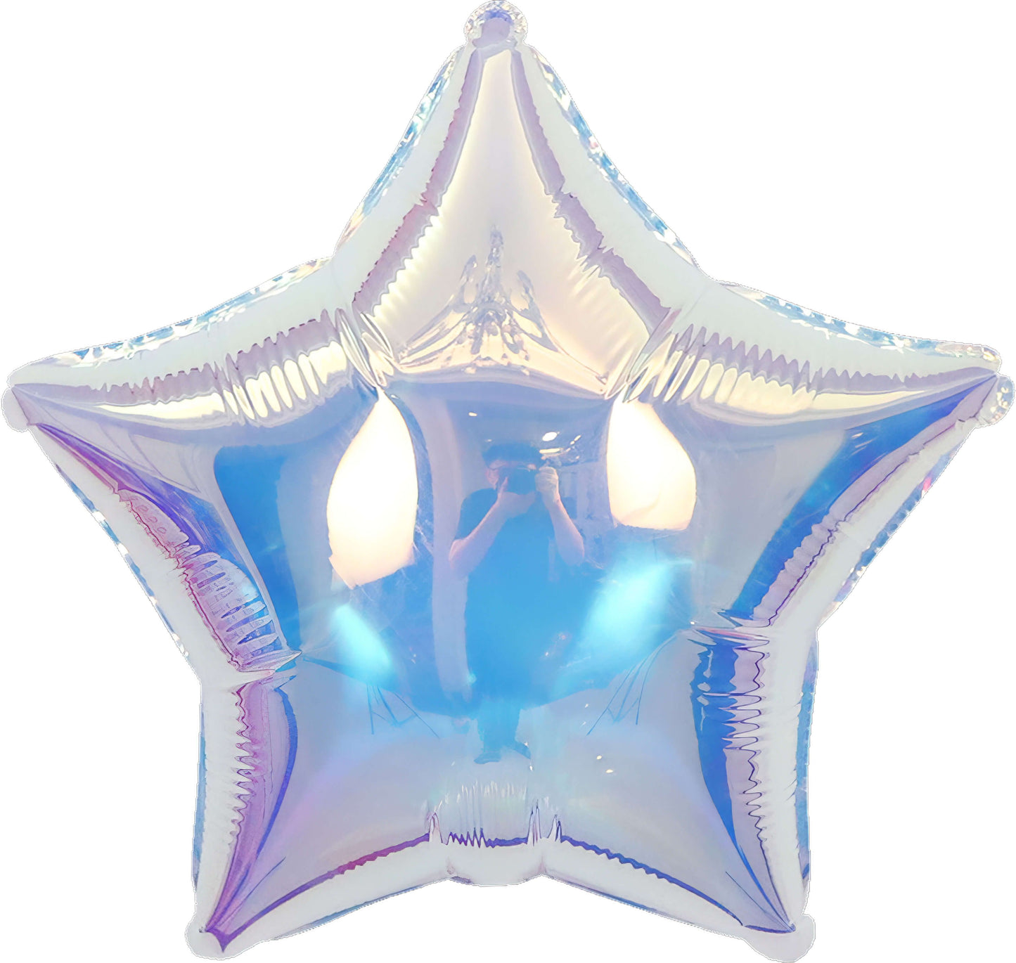 19" Mirror Iridescent Star Balloon(Helium Inclued)