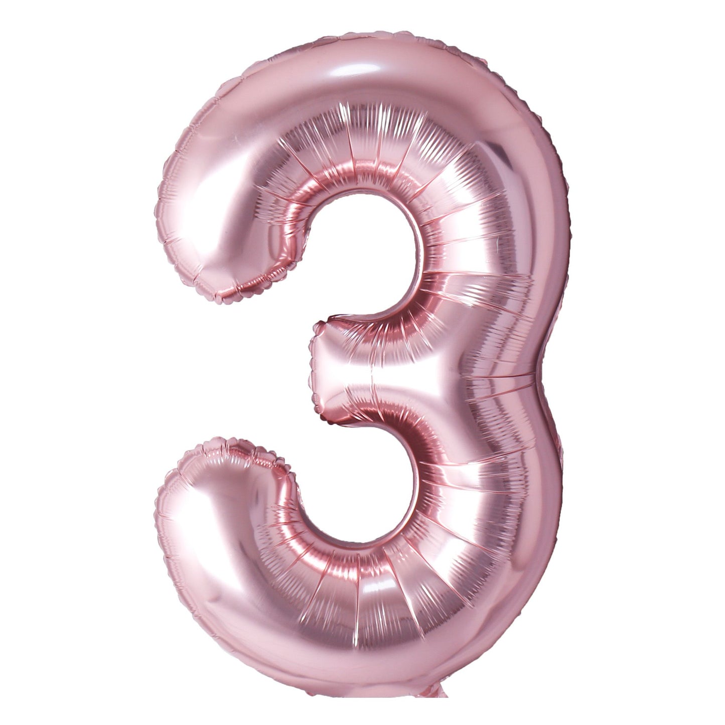 34" Rose Gold Number 3 Balloon(Helium Inclued)
