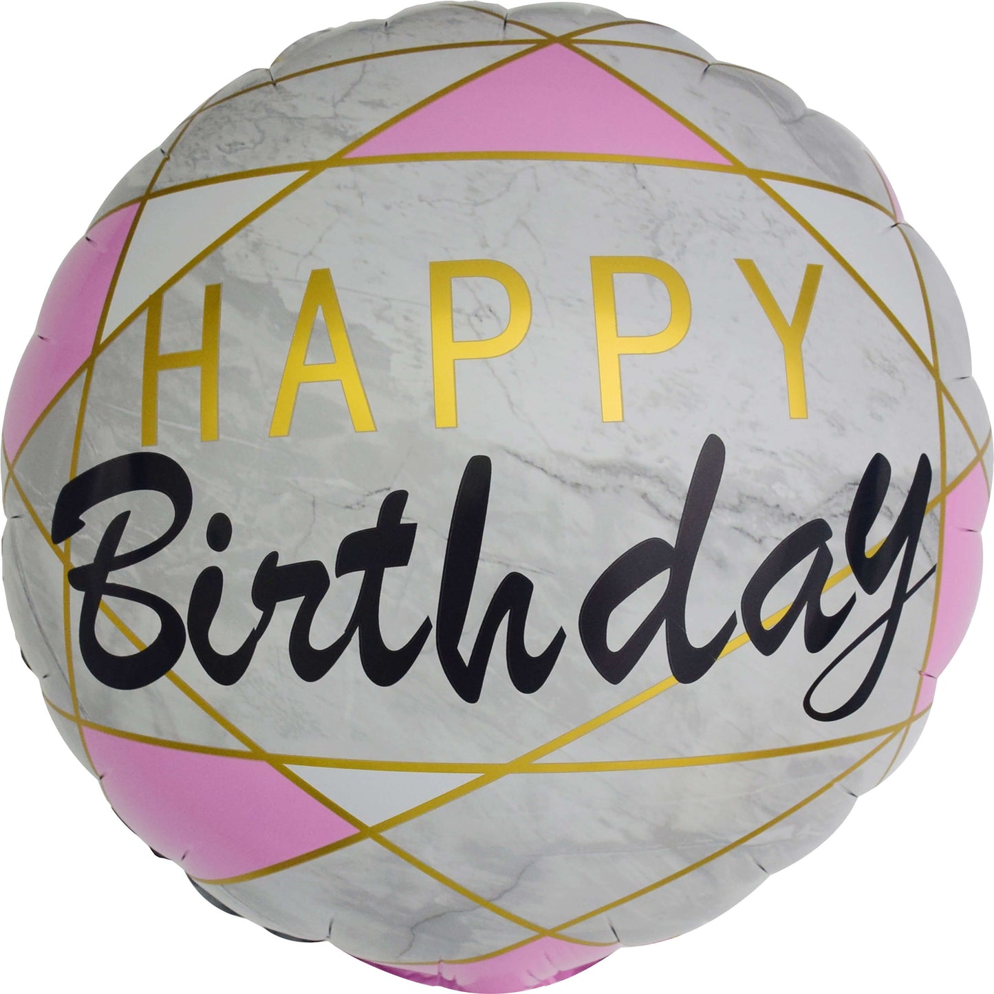 18" Happy Birthday Elegant Pink Balloon(Helium Inclued)