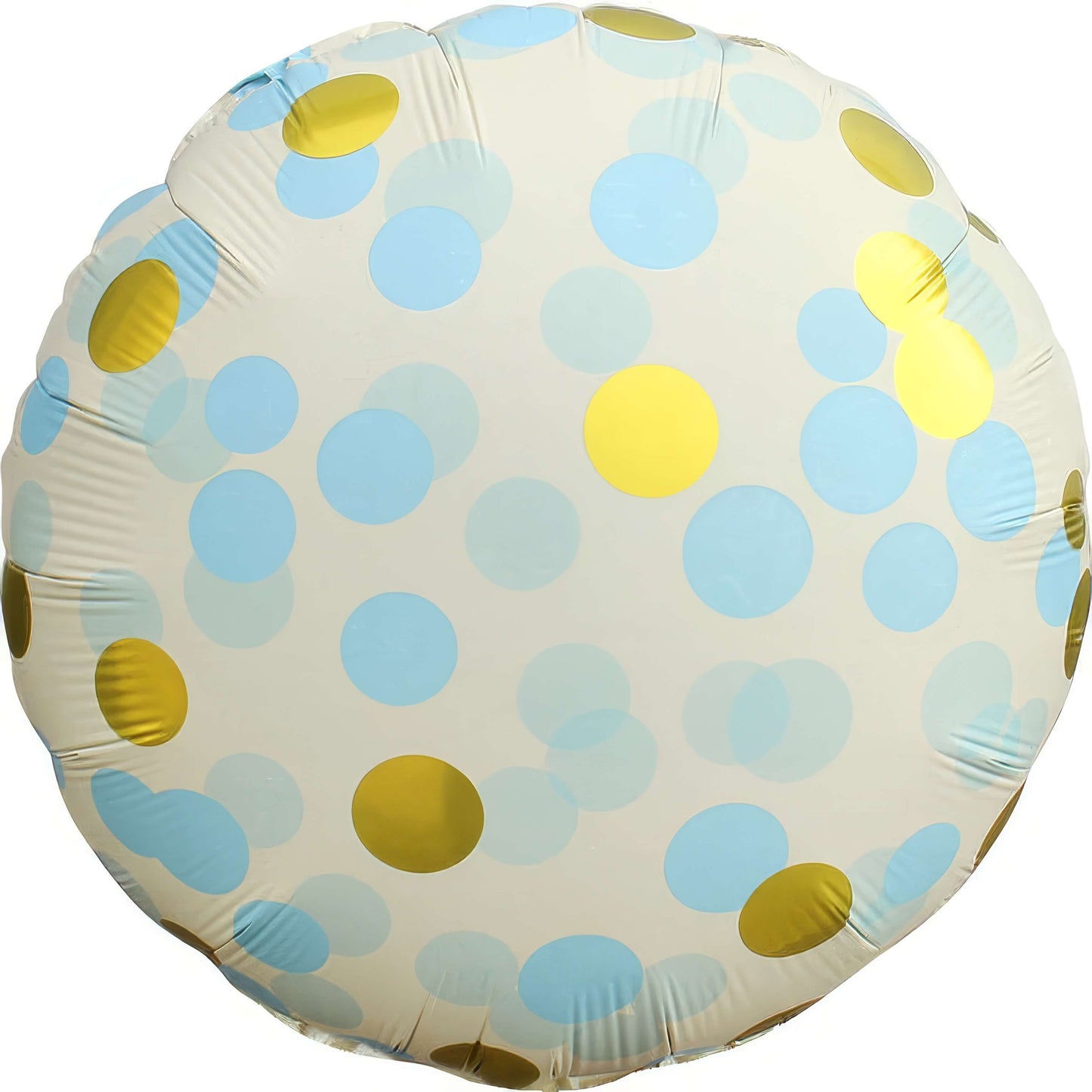 18" Matte Blue Polka Dots Balloon(Helium Inclued)