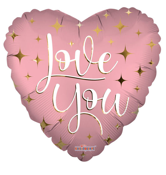 18" Love You Sparkles Balloon(Helium Inclued)
