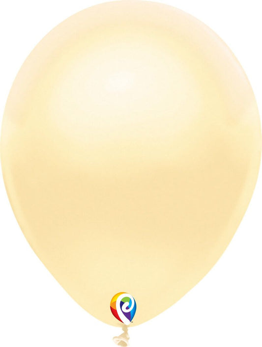 12" Pearl Ivory Balloon(Helium Incued)