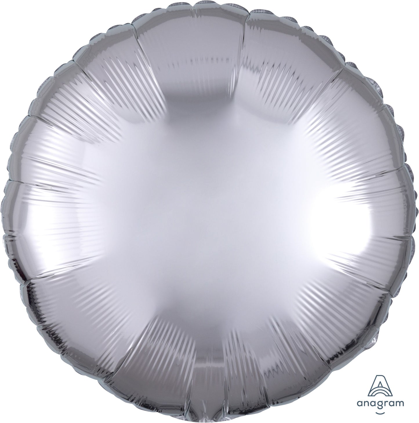 18" Metallic Silver Circle Balloon(Helium Inclued)