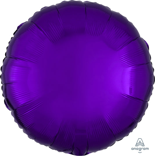18" Metallic Purple Circle Balloon(Helium Inclued)