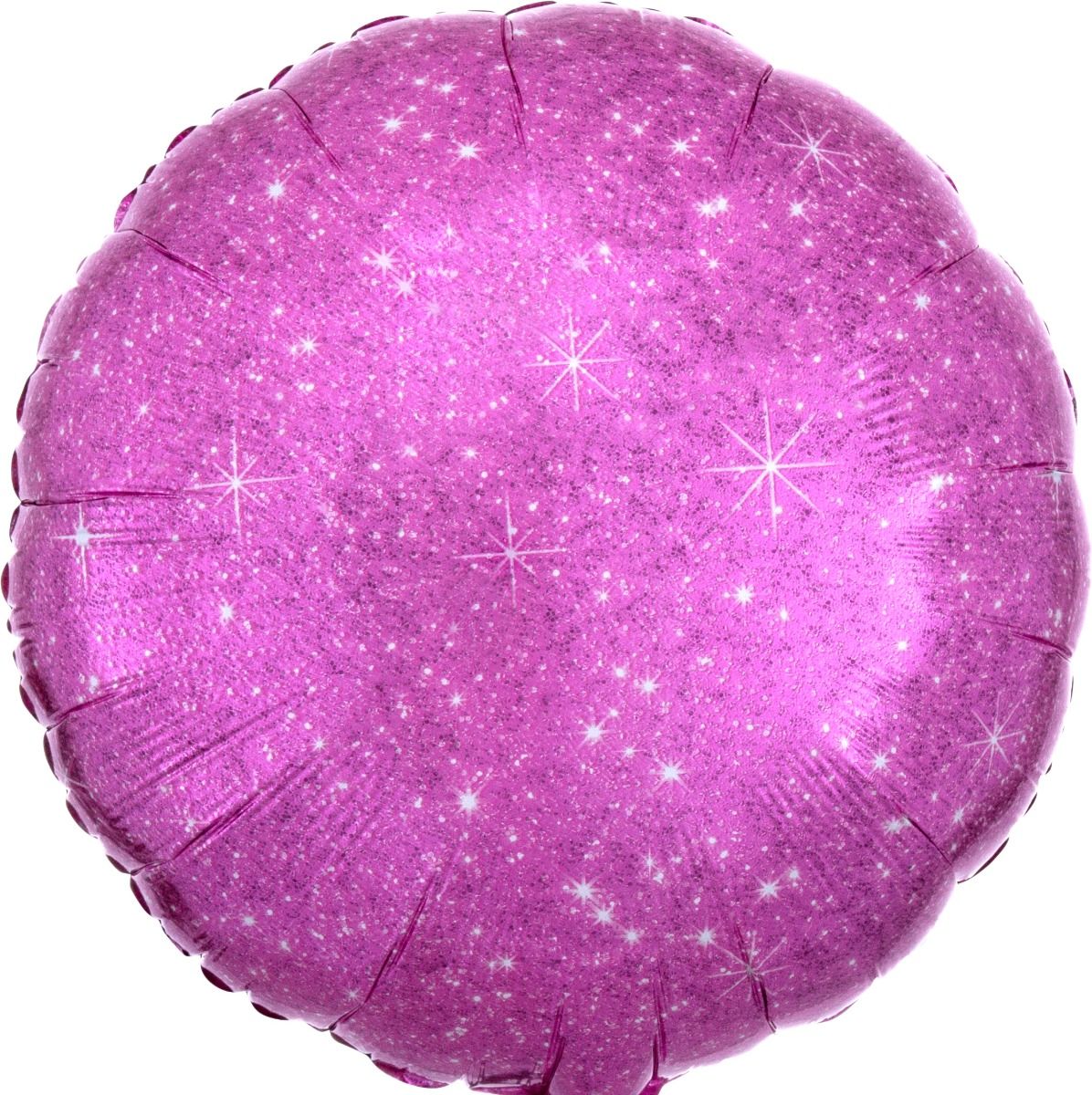 18" Faux Sparkle Hot Pink Flat Balloon(Helium Inclued)