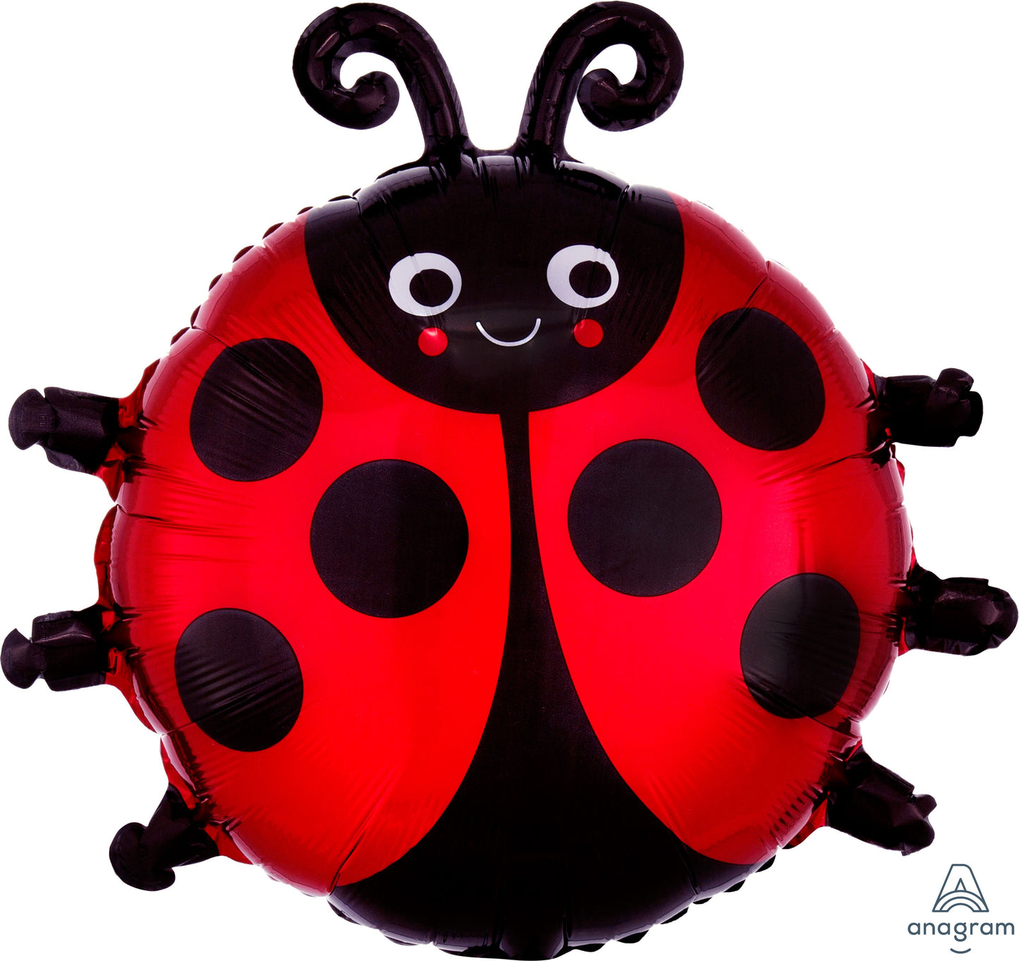 18" Happy B18" Shape Happy Lady Bug Balloon(Helium Inclued)