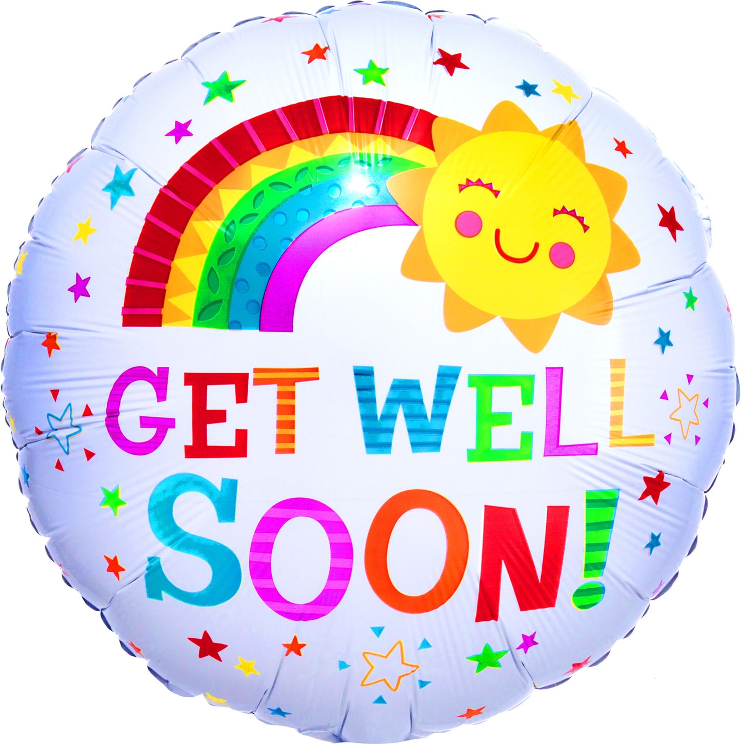 18" Get Well Happy Sun Balloon(Helium Inclued)