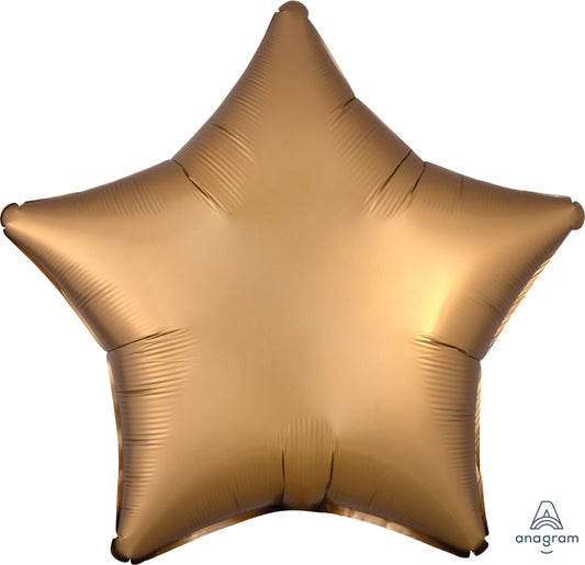18" Satin Luxe Gold Star Balloon(Helium Inclued)