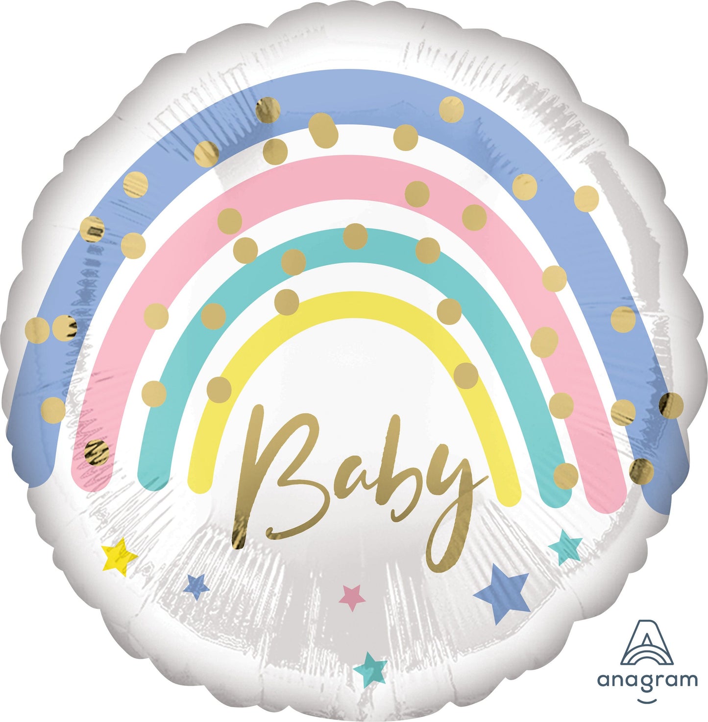 18" Pastel Rainbow Baby Balloon(Helium Inclued)