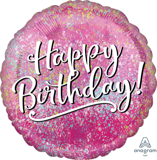 18" Birthday Pink Fabulous Balloon(Helium Inclued)