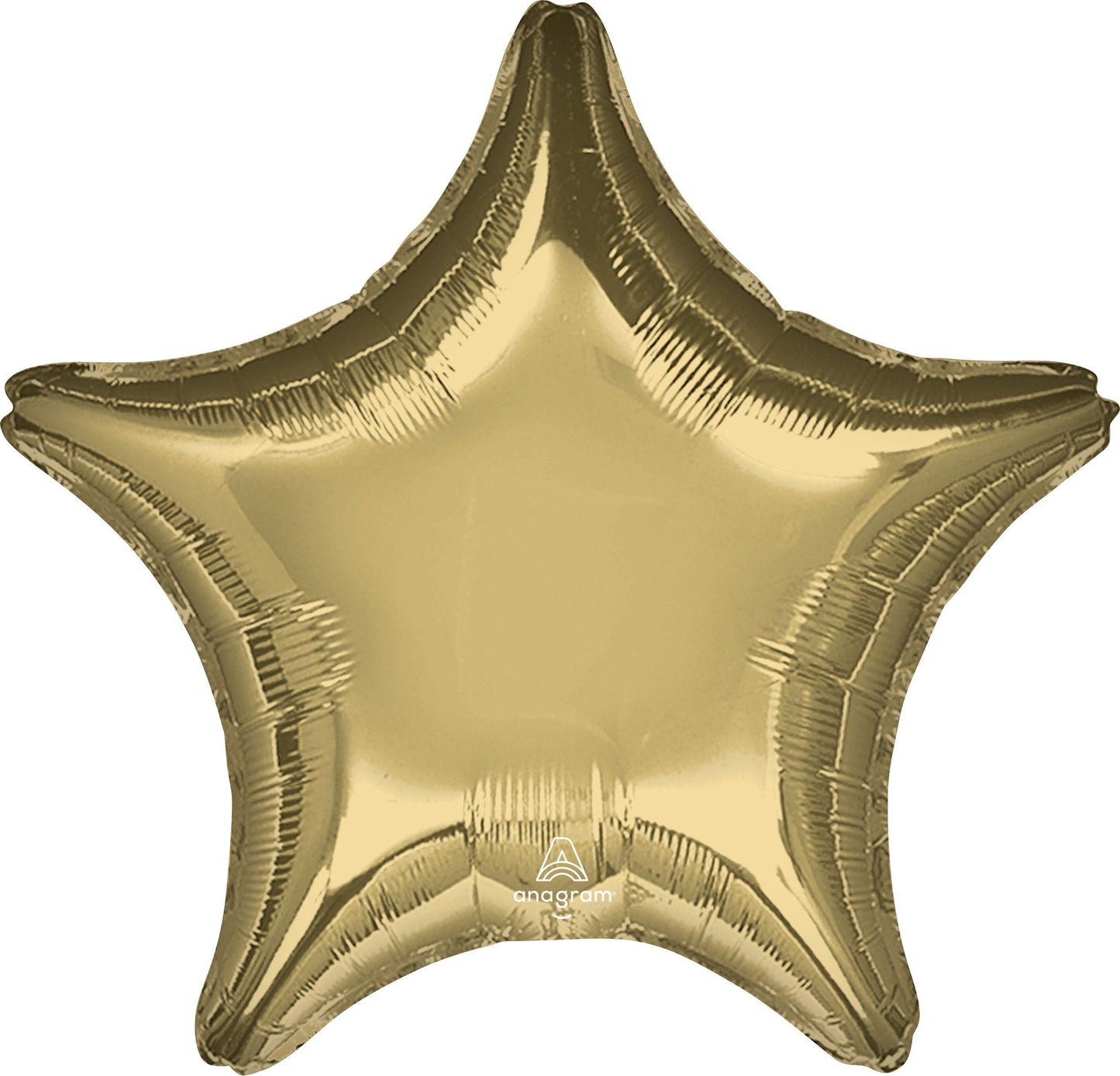18" White Gold Star Balloon(Helium Inclued)