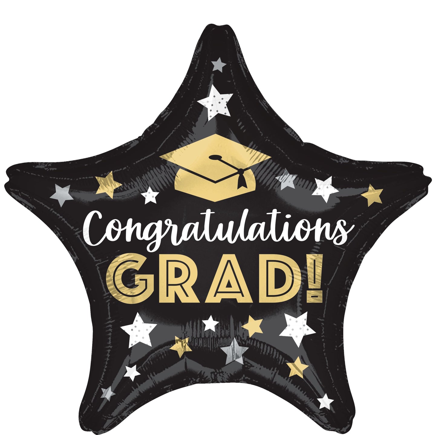18" Congratulations Grad Stars Balloon(Helium Inclued)