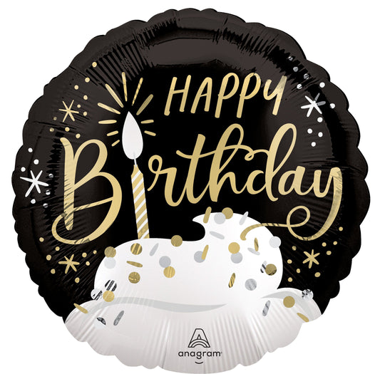 18" Standard Happy Birthday Wishes Balloon（Helium Inclued)