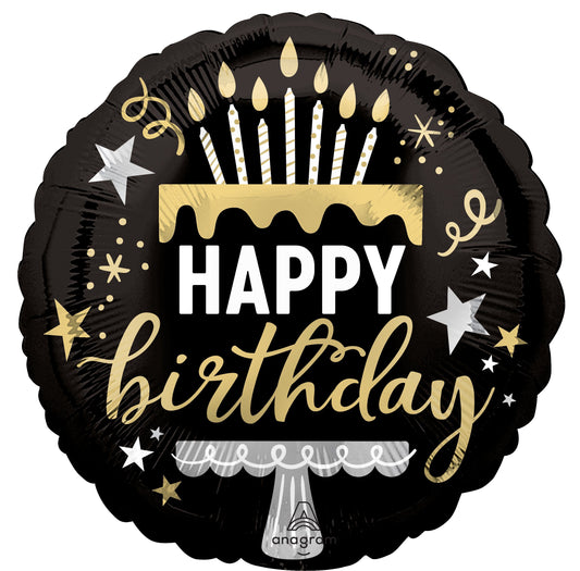 18" Standard Happy Birthday Surprise Balloon（Helium Inclued)