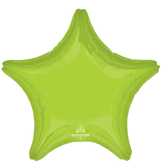 18" Vibrant Green Star Balloon(Helium Inclued)