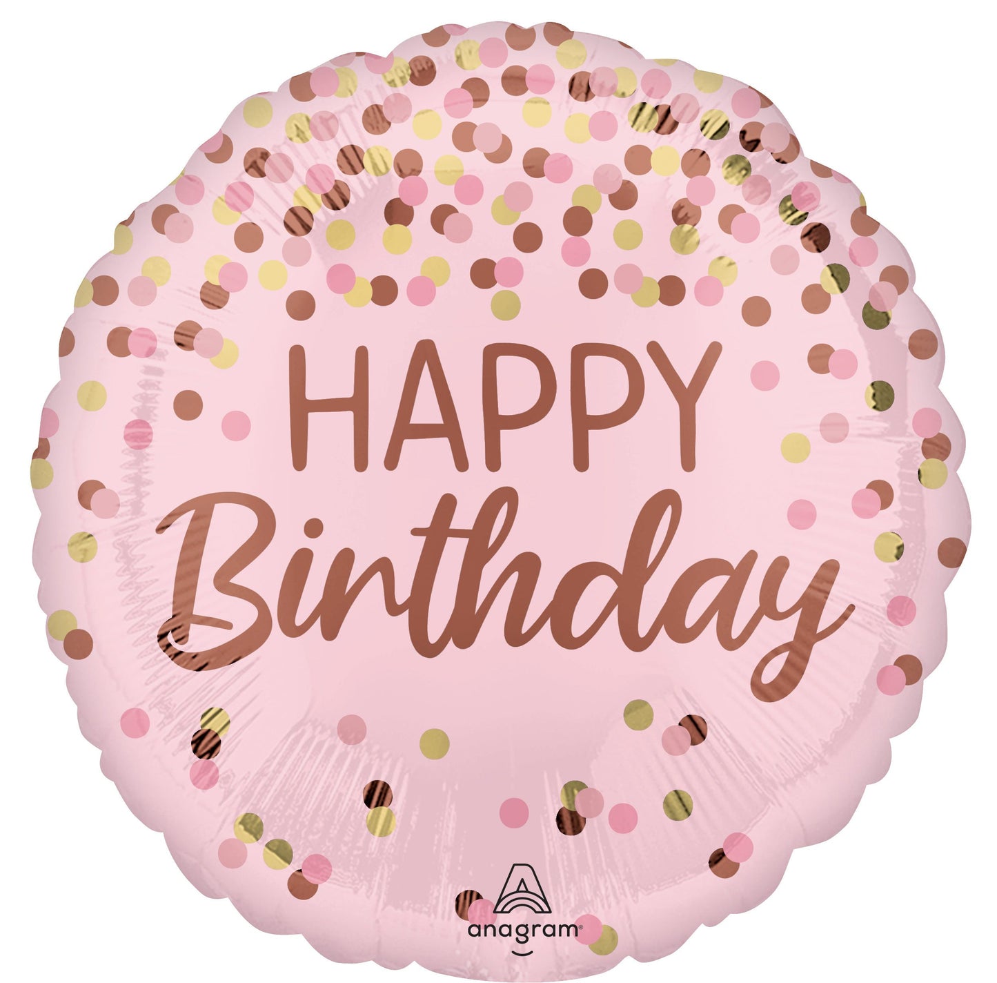 18"Standard Pretty Pink Happy Birthday Balloon（Helium Inclued)