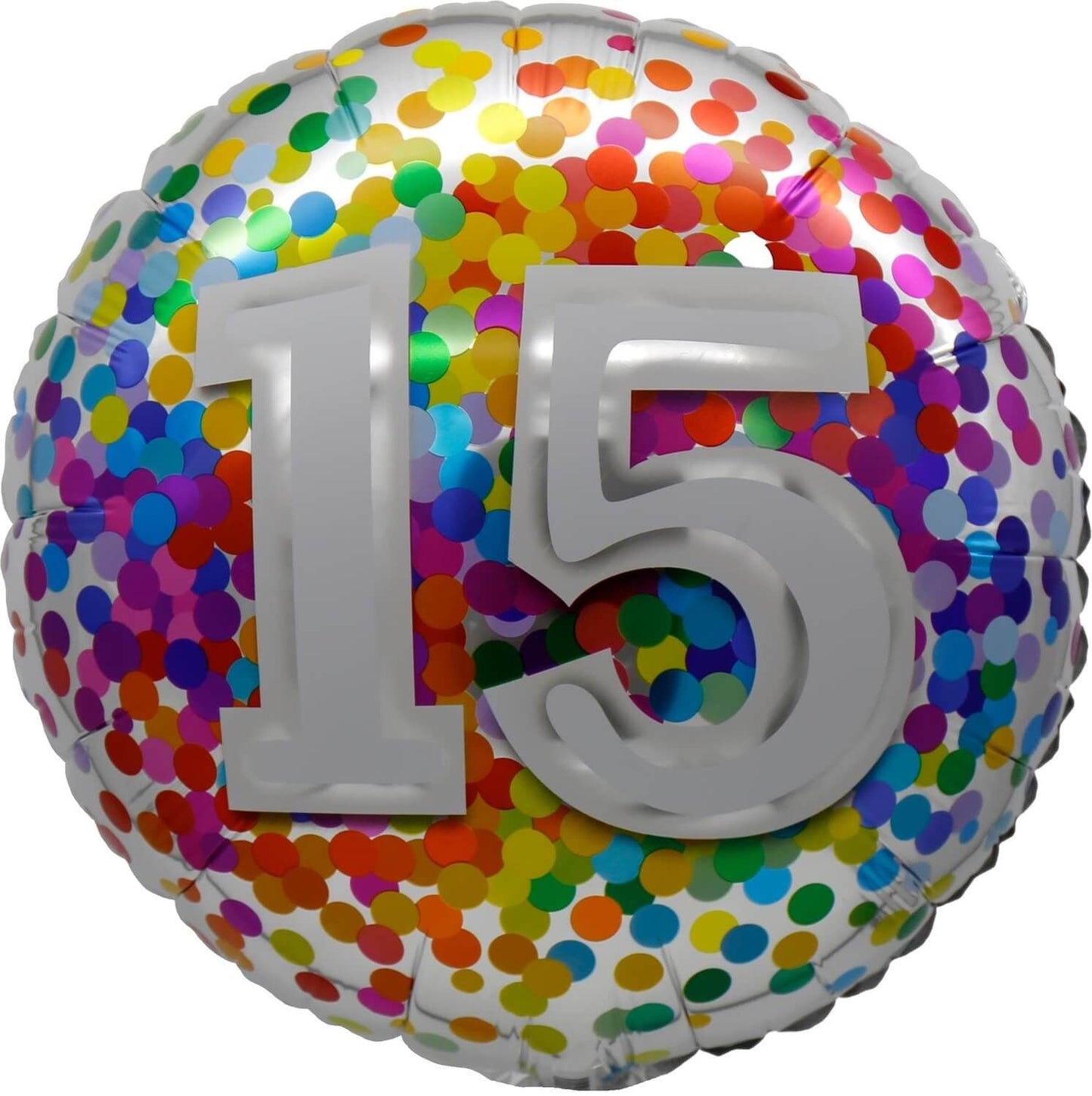 18" 15 Rainbow Confetti Balloon