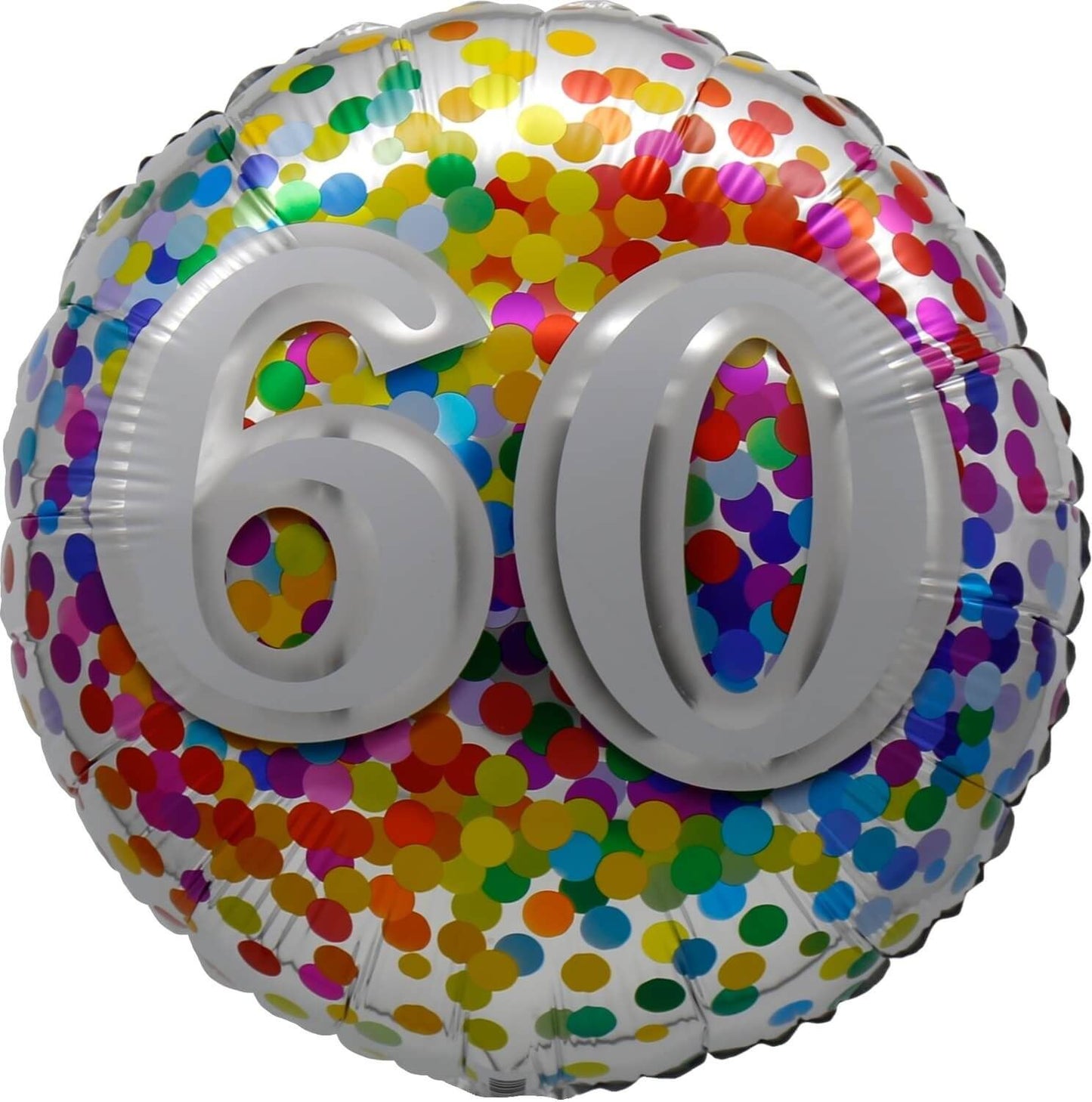 18" 60 Rainbow Confetti Balloon