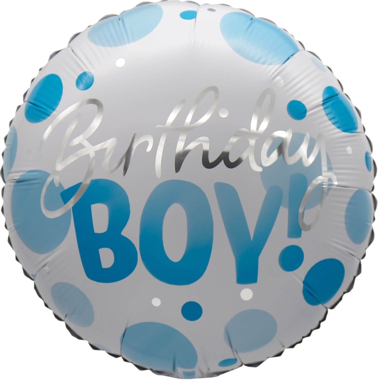 18" Birthday Boy Blue Dots Balloon(Helium Inclued)
