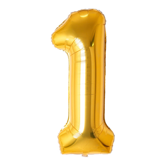 34" Gold Number 1 Balloon(Helium Inclued)