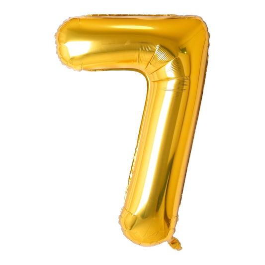 34" Gold Number 7 Balloon(Helium Inclued)