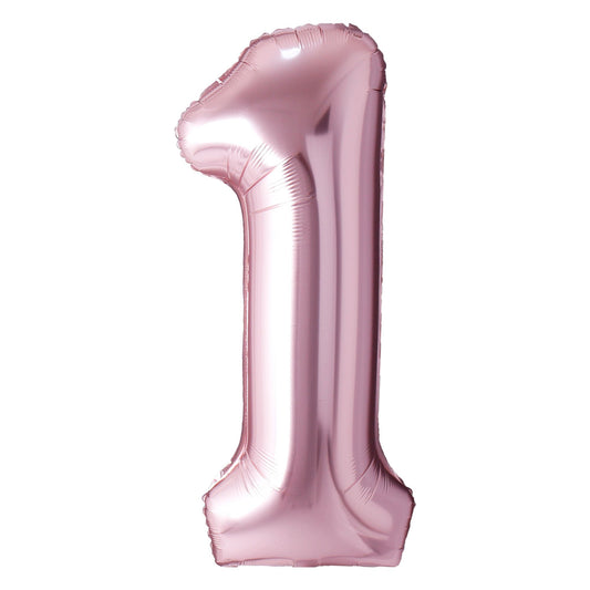 34" Rose Gold Number 1 Balloon(Helium Inclued)